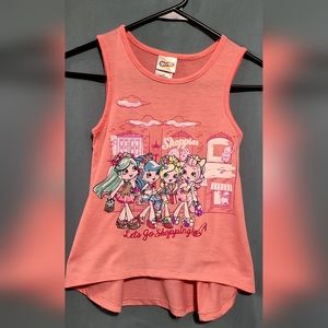 EUC - Girl's Size XS (4-5) Shopping Coral Flowy Tank Top